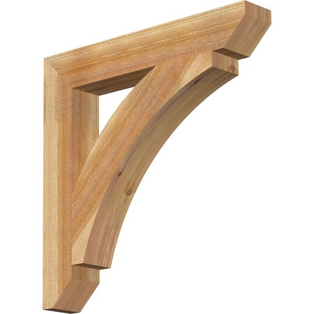 Ekena Millwork Thorton Slat Rough Sawn Bracket, Western Red Cedar, 4"W x 26"D x 26"H BKT04X26X26THR06RWR